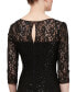 3/4-Sleeve Sequin Lace Dress