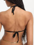 New Look triangle bikini top in black