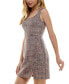 Juniors' Square-Neck Tweed Mini Dress