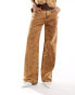 Lioness wide leg jeans co-ord in brown acid wash