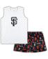 Женская пижама Concepts Sport womens White, Black San Francisco Giants Plus Size Tank Top and Shorts Sleep Set