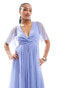 Anaya twist tulle maxi dress in soft blue