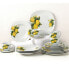 Lemon Design Square Dinnerware Set, 20 Piece