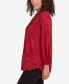 Petite Button Front Stretch Faux Suede Top