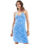 JDY a-line cami dress in light blue floral