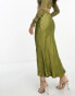 Nobody's Child Petite Mila maxi skirt in olive