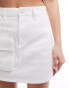 Armani Exchange denim skirt in white