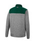 Men's Gray, Green Michigan State Spartans Putter Herringbone Full-Zip Jacket