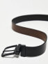 Levi's Reversible core leather belt in matte black & brown