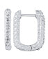 Clear Crystal Diamond Cut Hinged Hoop Earring