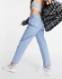 DTT Petite Katy high waisted cropped straight jeans in light blue wash