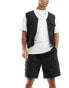 River Island cargo shorts in black