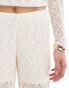 Pieces lace trouser co-ord in cream