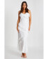 Women's Chiffon Wrap V-Neck Frill Ruffle Maxi Dress