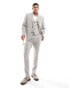 ASOS DESIGN skinny suit jacket in beige microtexture