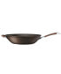 Symmetry Hard-Anodized Nonstick Induction Stir Fry Pan with Helper Handle, 14-Inch, Chocolate