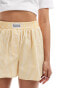 ASOS Weekend Collective boxer short in yellow stripe