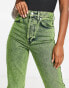 Topshop Kort jeans in zesty lime green