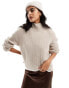 & Other Stories high neck relaxed sweater in beige