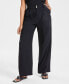 Women's Button-Tab Wide-Leg Pants, Created for Macy's