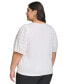 Plus Size Embellished Puff Sleeve Top, First@Macy’s