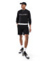 Armani Exchange linear logo sweatshirt in black CO-ORD