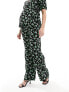 Mamalicious Maternity relaxed under the bump trouser co-ord in palm flower print