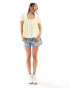 ASOS DESIGN linen smock top in butter yellow