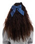 Accessorize hair bow in blue denim