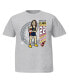 Youth Caitlin Clark Heather Gray Indiana Fever Player 8-Bit T-Shirt