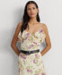 Women's Ruffled Floral Column Gown