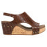 Corkys Carley Crocodile Wedge Womens Brown Casual Sandals 30-5316-BRCR