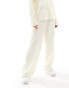 Vero Moda Petite textured jersey trouser co-ord in cream