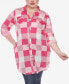 Plus Size Plaid Tunic Shirt