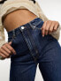 Weekday Rowe extra high waist regular fit straight leg jeans in nobel blue