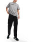 Obey hardwork flooded pant with straight leg in washed black