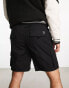 Pull&Bear utility cargo short in black