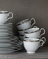 Charlotta Platinum 60 Piece Dinnerware Set, Service for 12