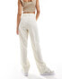 JJXX Mary high waisted tailored trousers in white