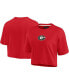 Women's Red Georgia Bulldogs Super Soft Boxy Cropped T-shirt