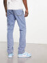 ASOS DESIGN straight leg jeans in mid wash blue