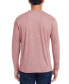 Men's Micro-stripe Long Sleeve Henley