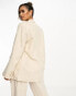 NA-KD co-ord oversized tailored blazer in beige