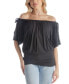 Women's Short Sleeves Slit Shoulder Top