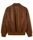 Men A-2 Distressed Leather Flight Bomber Jacket