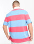 Tommy Jeans vertical block stripe polo shirt in pink