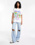 ASOS DESIGN oversized t-shirt with surfing graphic in white