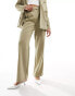 4th & Reckless tailored wide leg trousers co-ord in olive