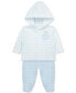 Baby Boys Cuddles Cotton Hooded Cardigan & Footed Pants, 2 Piece Set