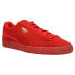 Puma Suede Mono Triplex Lace Up Mens Red Sneakers Casual Shoes 386852-02